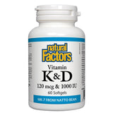 Natural Factors Vitamin K2 & D3 120sg - Nature's Source Inc