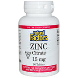 Natural Factors Zinc Citrate 15 mg 90t - Nature's Source Inc