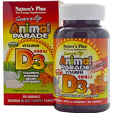Animal Parade Vitamin D3 Chewables 500 IU Black Cherry 90ct - Nature's Source Inc