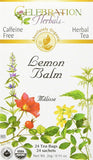 Celebration Herbals Organic Lemon Balm Herb Tea 24 bags - Nature's Source Inc