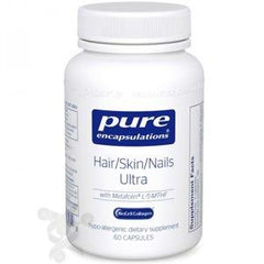 Pure Encapsulations Hair-Skin-Nails Ultra 60 Capsules - Promotes Nail Strength, Supports Elasticity And Firmness Of Skin, Support Healthy Hair, Helps in Collagen Formation, Connective Tissue Production and Repair