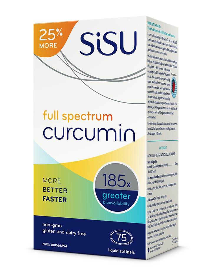 Sisu Full Spectrum Curcumin Bonus 75 Softgels