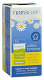 Natracare Regular Organic Cotton Tampons with Applicator (16 Counts) - Nature's Source Inc