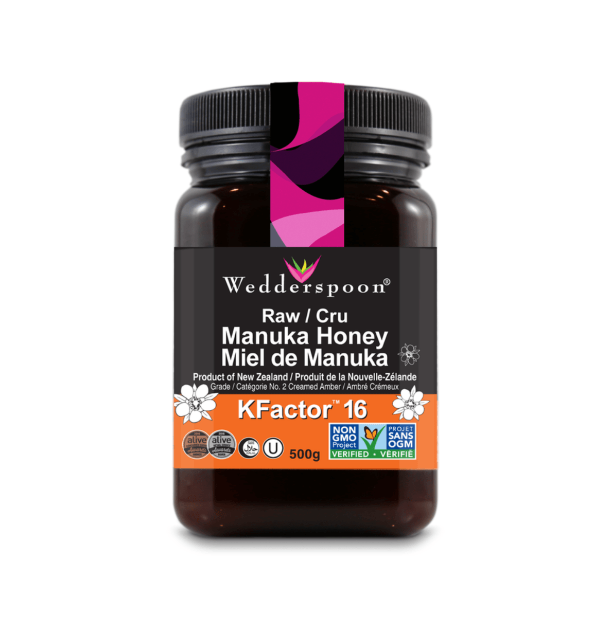 Wedderspoon 100% Raw Premium Manuka Honey KFactor 16 500g