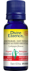 Divine Essence Organic East Indian Lemongrass Essential Oil - 15ml