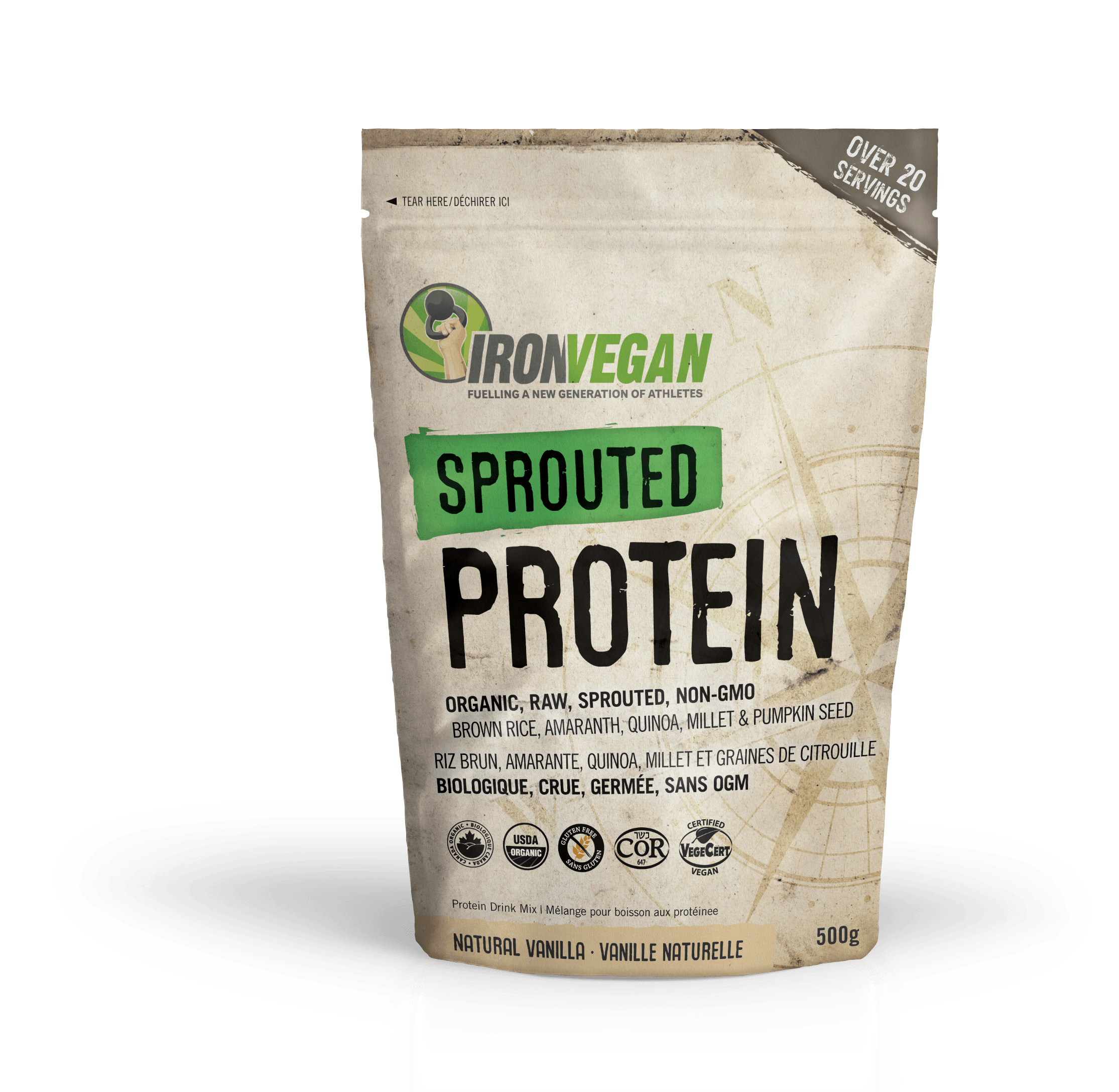 Iron Vegan Sprouted Protein Vanilla 500g