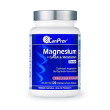 CanPrev Magnesium + GABA and Melatonin for Sleep, 120 Vegan Capsules - Optimized Magnesium Bis - Glycinate, Muscle and Bone Health for Cramp Relief - Nature's Source Inc