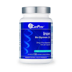 CanPrev Iron Bis-Glycinate 25mg 120 Vegan Capsules