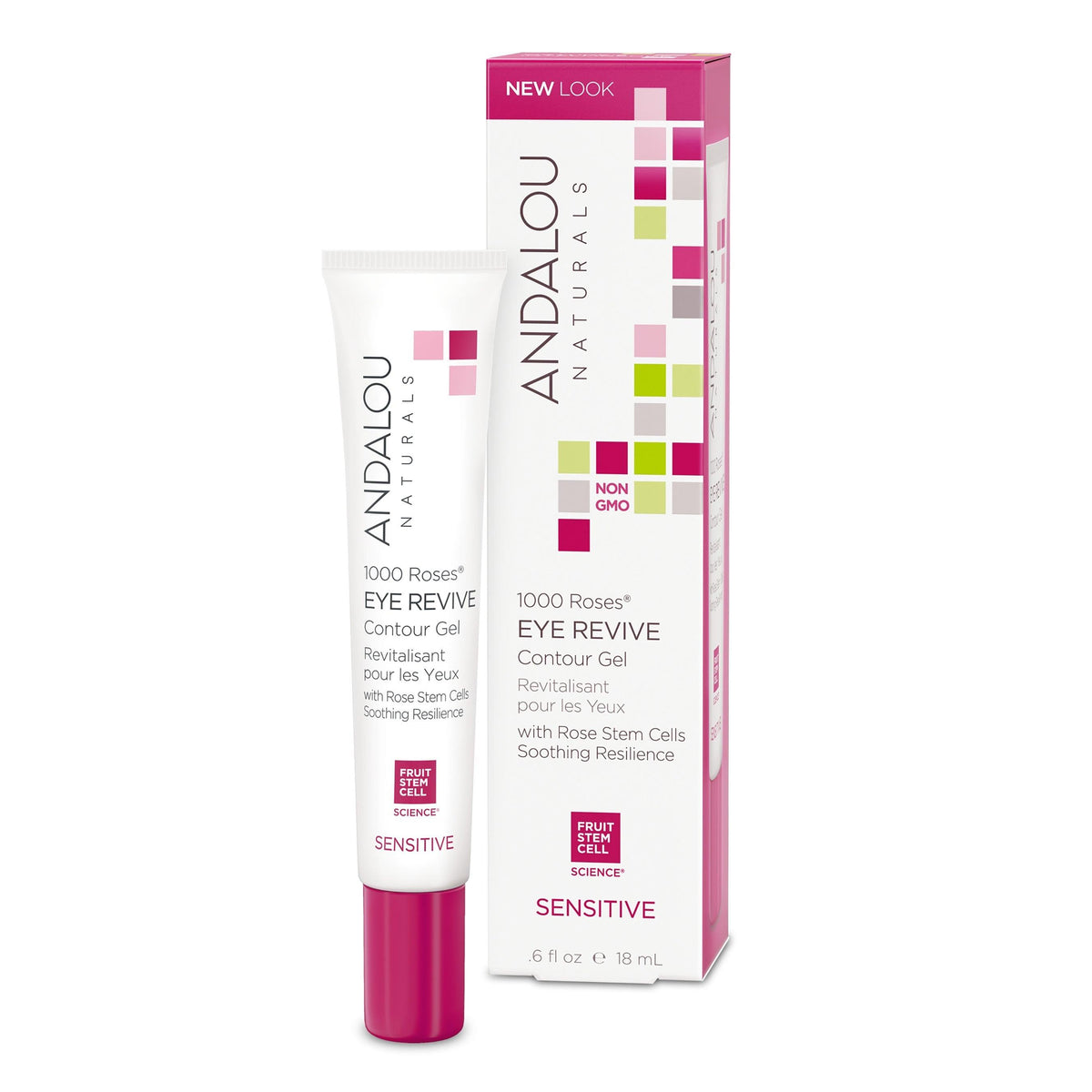 Andalou Naturals Sensitive 1000 Roses Eye Revive Contour Gel - 18 ml