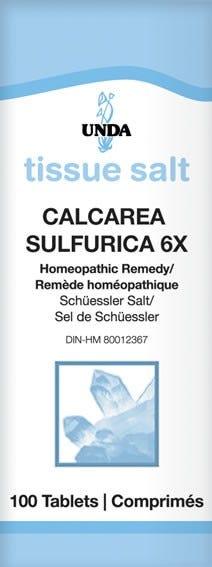 Thumbnail image of product with text UNDA Calcarea Sulfurica 6X Salt 100t