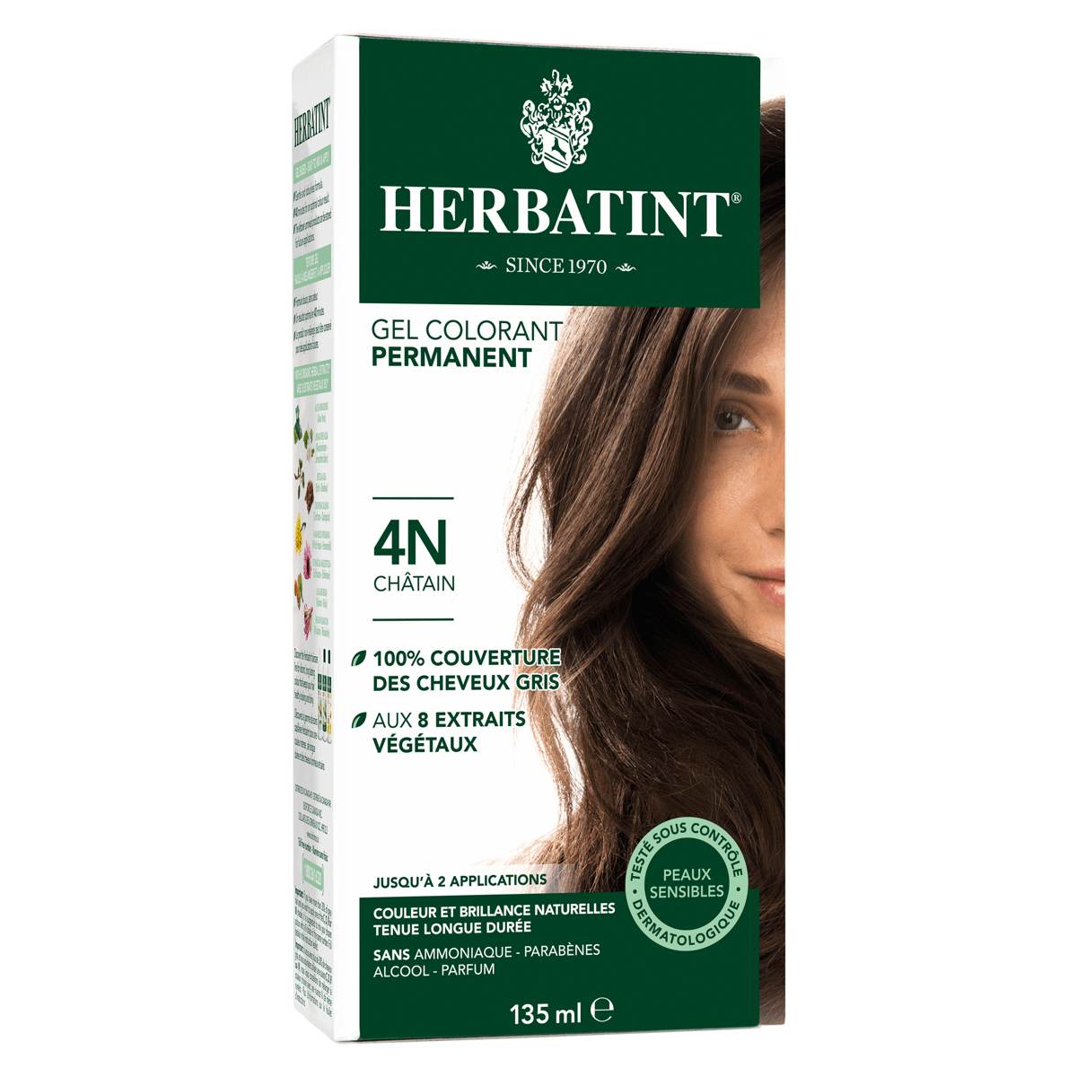 Order Herbatint Permanent Haircolor Gel 4N Chestnut, 135ml