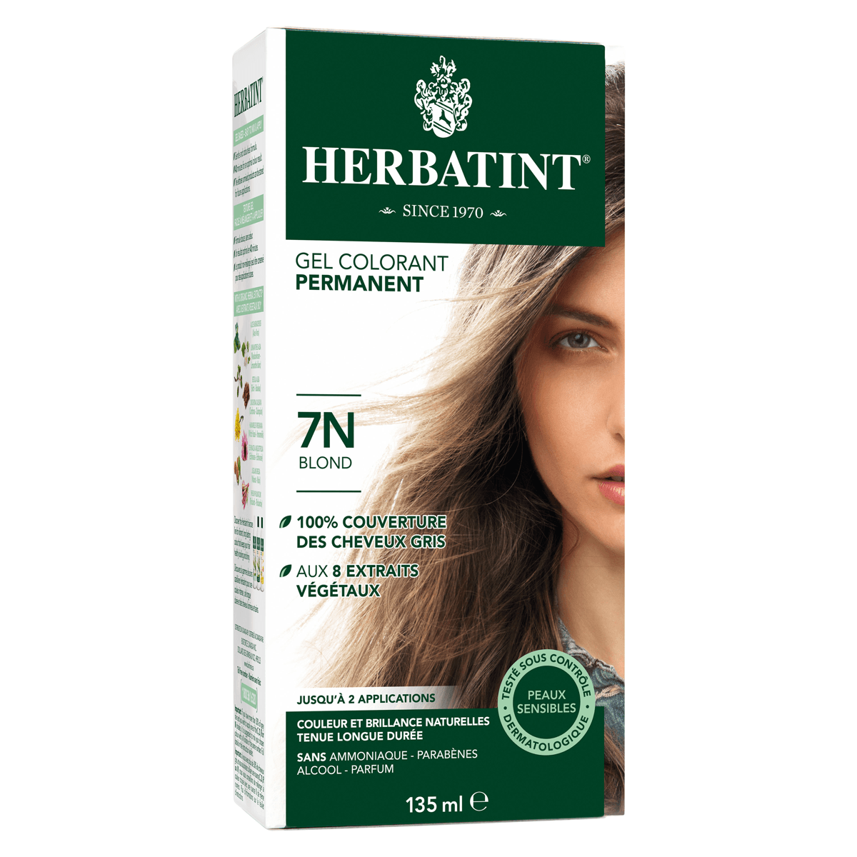 Order Herbatint Permanent Haircolour Gel 7N Blonde, 135 ml 