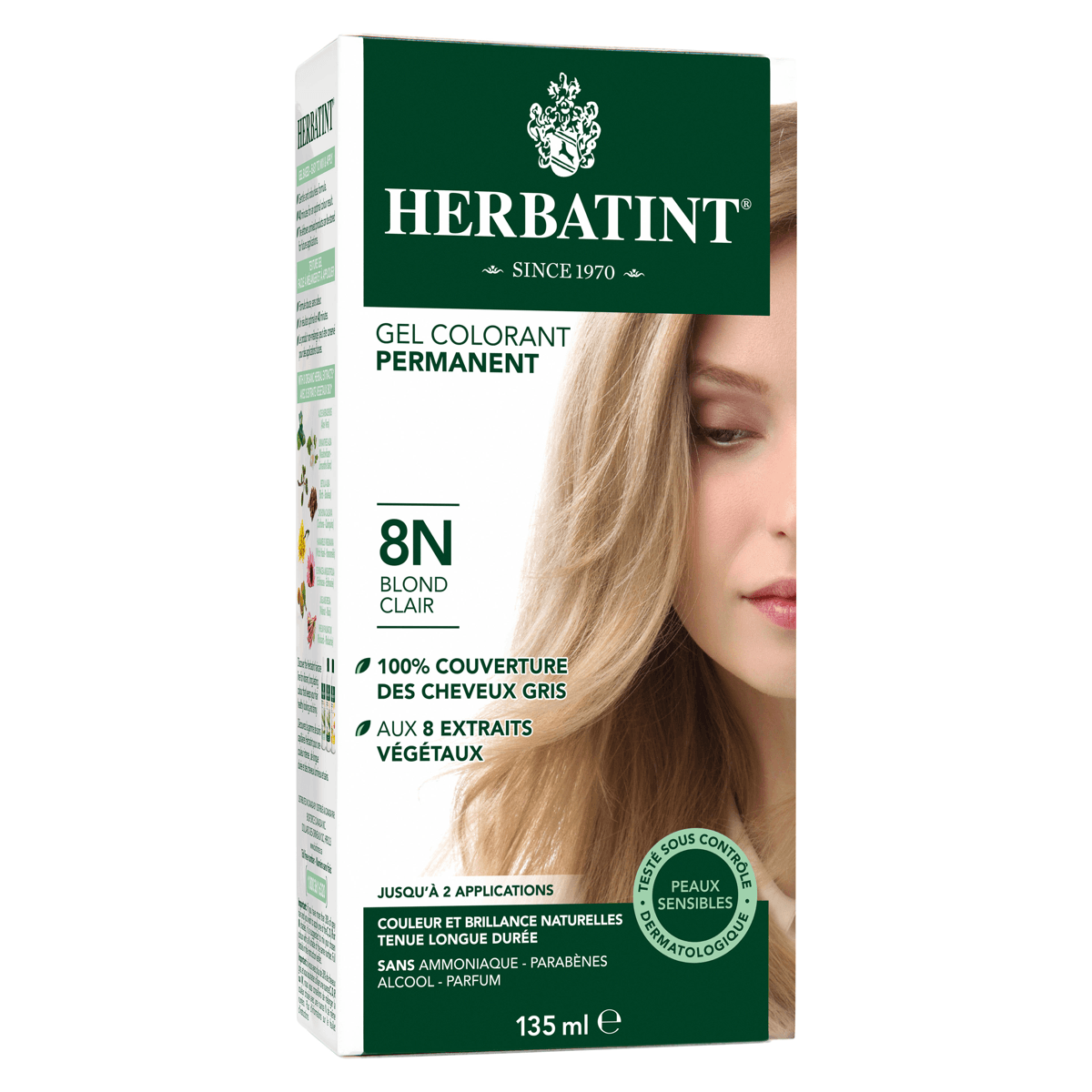 Order Herbatint Permanent Haircolor Gel 8N Light Blonde, 135ml