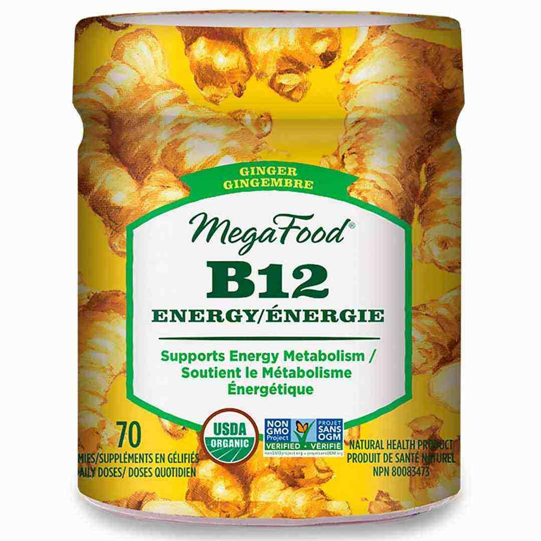 MegaFood B12 Energy Ginger Gummies 70 Capsules Online