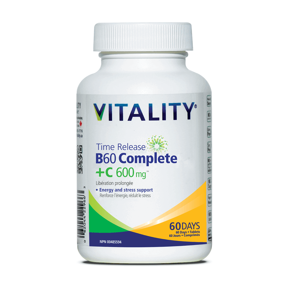 Vitality Time Release B60 Complete +C 600 mg, 60 Tablets Online ...