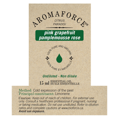 Additional Image of product label with text Aromaforce Grapefruit Essential Oil 15ml