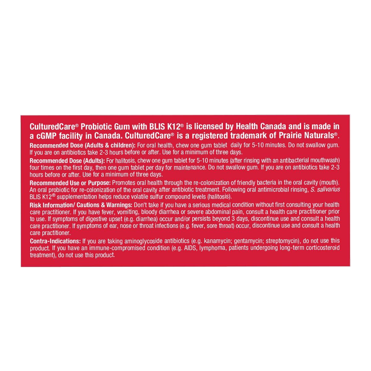 Additional image of Prairie Naturals Probiotic Gum Raspberry Box 12