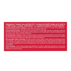 Additional image of Prairie Naturals Probiotic Gum Raspberry Box 12