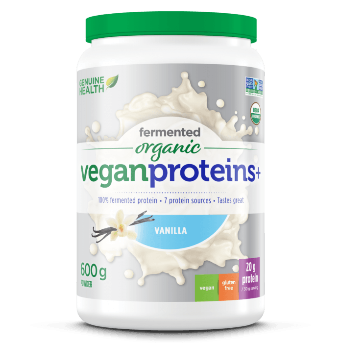 Genuine Health Fermented Vegan Protein Vanilla 600g - Nature's Source Inc