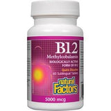 Natural Factors B12 Methylcobalamin 5000 mcg 60st - Nature's Source Inc