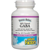 Natural Factors GABA Stress - Relax 100mg Tropical Fruit 60 Chewable Tablets - Nature's Source Inc