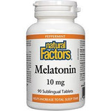Natural Factors Melatonin - 10 mg Peppermint (90 Sublingual Tablets) - Nature's Source Inc