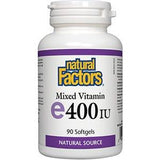 Natural Factors Mixed Vitamin E 400 IU 90sg - Nature's Source Inc