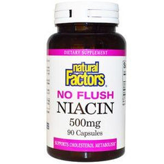 Natural Factors Niacin 500 mg 90c