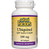 Natural Factors Ubiquinol Active CoQ10 100mg 60sg - Nature's Source Inc