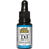 Natural Factors Vitamin D3 Drops 1000 IU, 15ml - Maintain Bone, Teeth & Good Health, Support Pregnancy and Lactation, Helps Calcium & Vitamin C Absorption - Nature's Source Inc