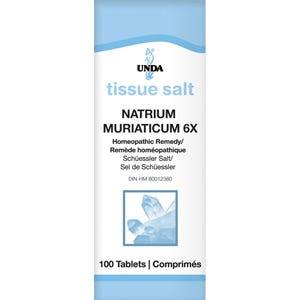 Image showing product of Unda Natrium muriaticum 6X (Salt) - 100 tabs