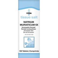 Image showing product of Unda Natrium muriaticum 6X (Salt) - 100 tabs