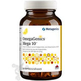Metagenics OmegaGenics Mega 10, 60 Softgels - Natural Lemon Flavor, Helps Immune Function, Cardiovascular System, Healthy Blood Lipids, Support Healthy Triglyceride Levels - Nature's Source Inc