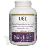 Bioclinic Naturals DGL Deglycyrrhizinated Licorice Root Extract 400mg 180 Chewable Tablets - Supports Stomach Lining, Provides Immediate Relief For Stomach And Digestive Track Discomfort, Stimulate Mucous Formation - Nature's Source Inc
