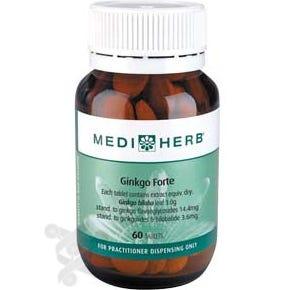 Image showing product of MediHerb Ginkgo Forte 60tabs