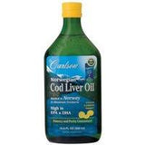 Carlson Labortories Cod Liver Oil Lemon 250ml - Nature's Source Inc