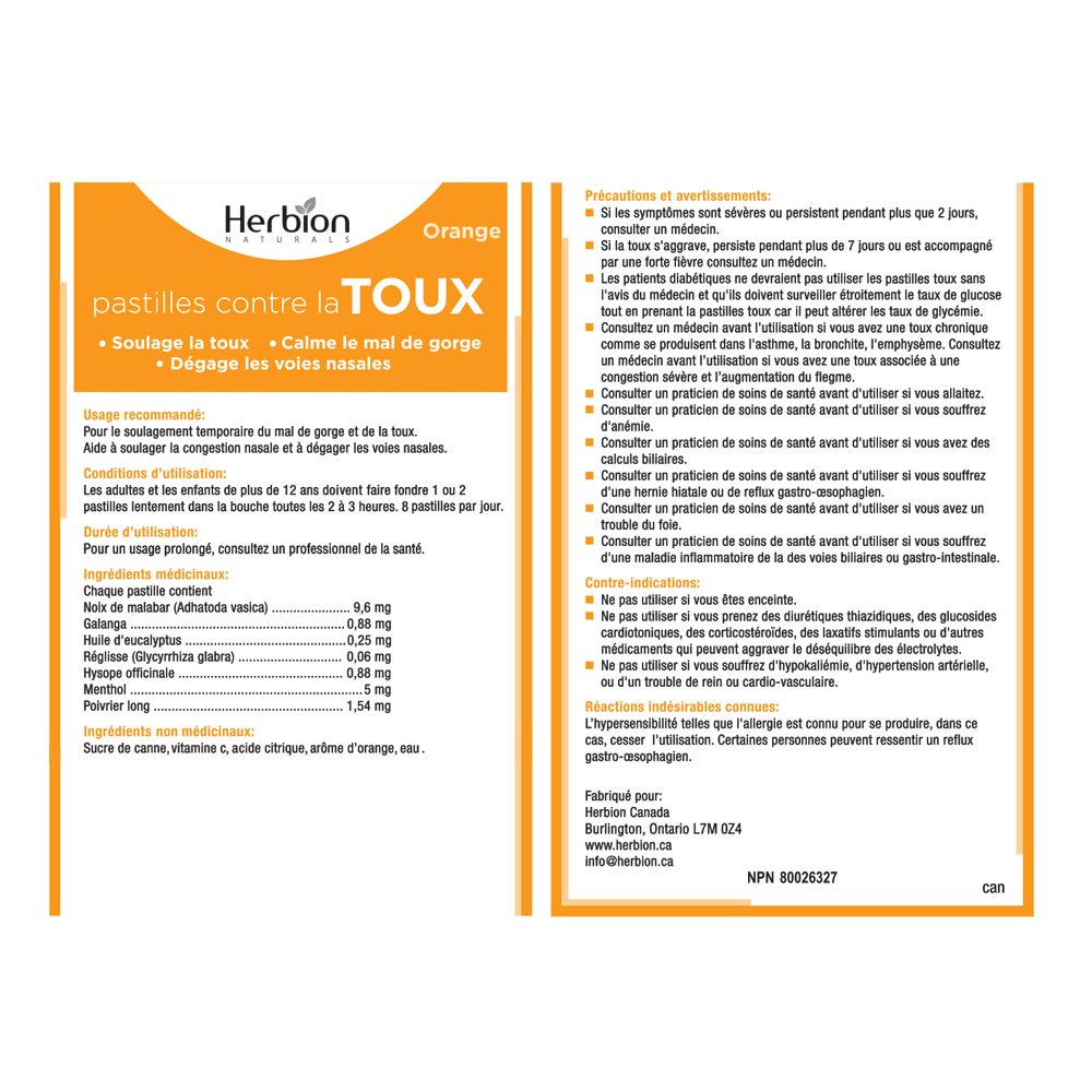 Herbion Orange Cough 18 loz