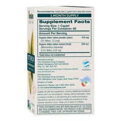 Additional Image of product label with text Himalaya Bitter Melon 60 ct