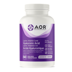 AOR Lysine, Vitamin C and Hyaluronic Acid, 60 Vcaps