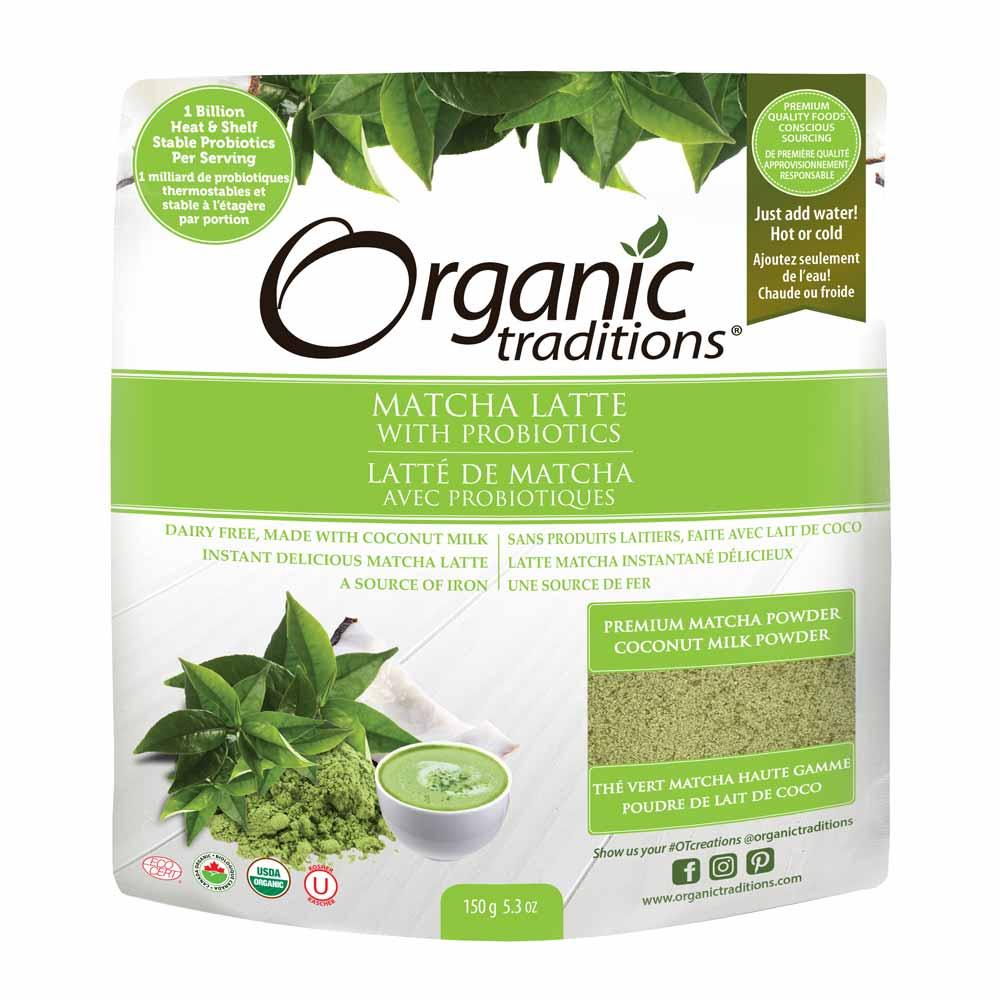 Organic Traditions Matcha Latte with Probiotics - 150g