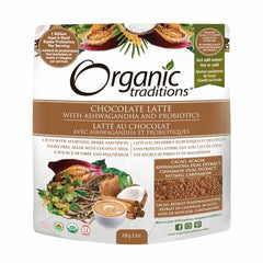 Organic Traditions Chocolate Latte with Ashwagandha and Probiotics - 150g