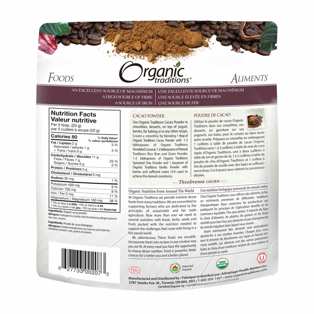 Organic Traditions Cacao Powder 227g