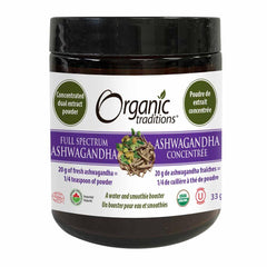 Organic Traditions Ashwagandha Full Spectrum Powder- 33g