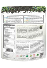 Additional Image of product label with text Organic Traditions Chia Seeds Dark Whole 454g