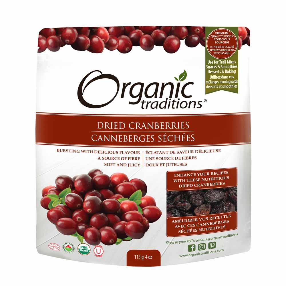 Organic Traditions Dried Cranberries - 113g