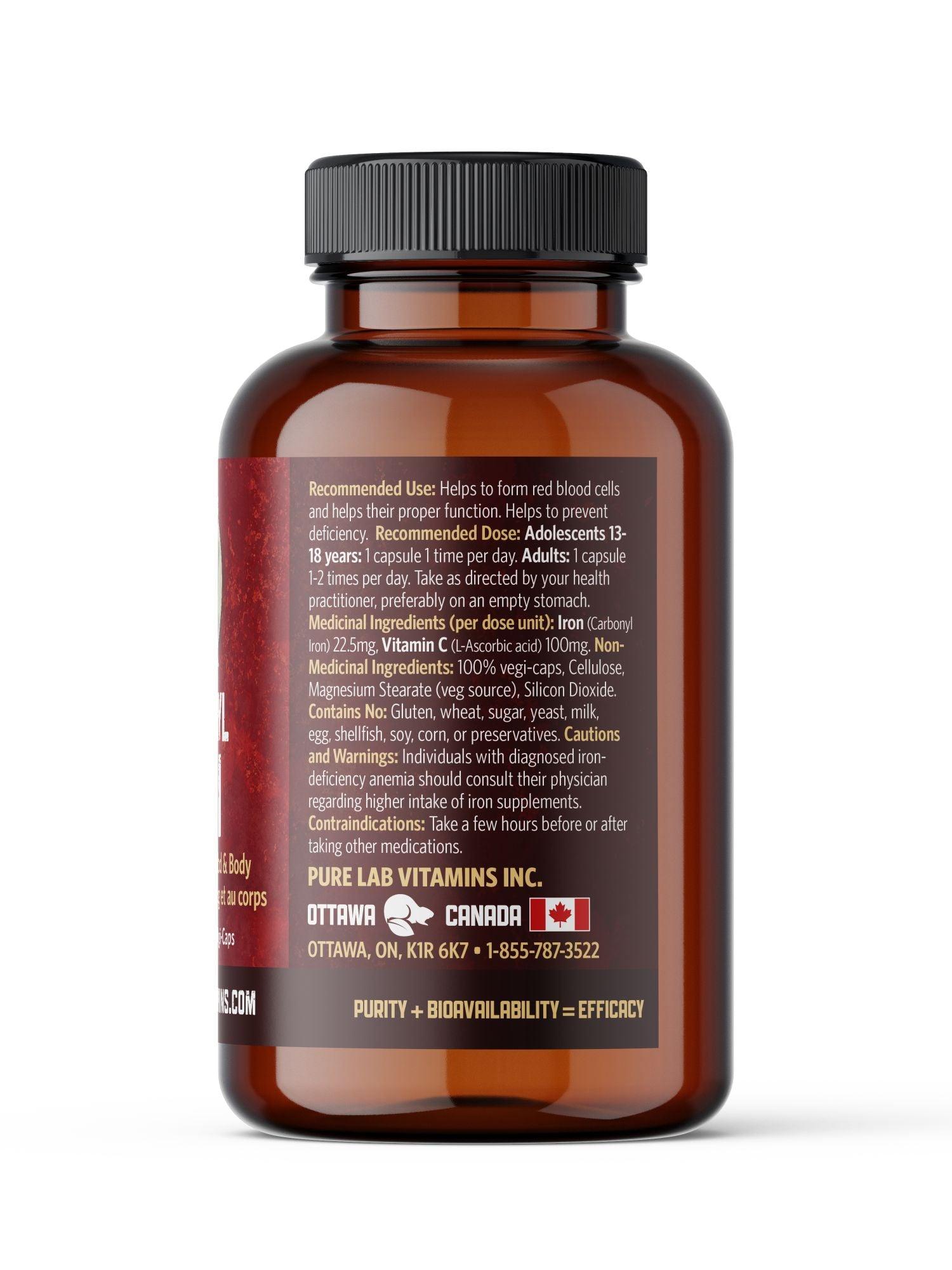 Pure Lab Carbonyl Iron 90 Vegan Capsules