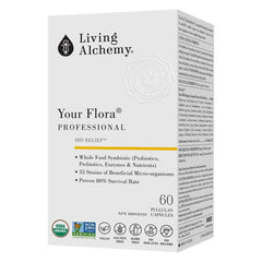Living Alchemy Your Flora Professional 60 Vegan Capsules - Nourish, Restore, Build, Support Digestive System, Provides Source Of Probiotics To Support Digestive Health, and Complete Gut Rebalancing For IBD
