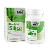 GNA Naturals Bamboo Silica with Biotin 90 Vegan Capsules - Support Growth And Maintenance Of Strong, Healthy Hair, Skin, And Nails, Silica Supplement For Joint Health - Nature's Source Inc