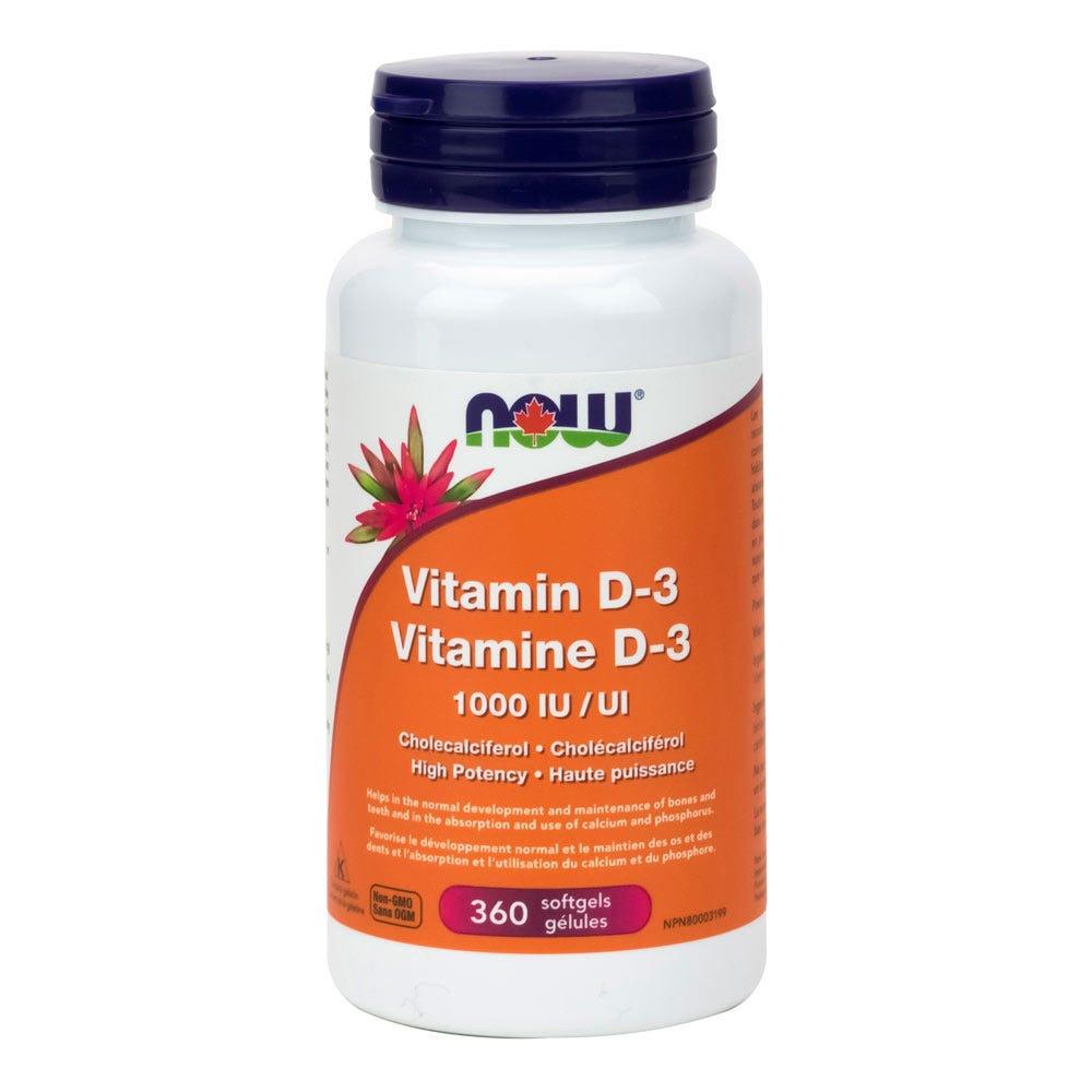 now Vitamin D3 1000IU - 360 Softgels