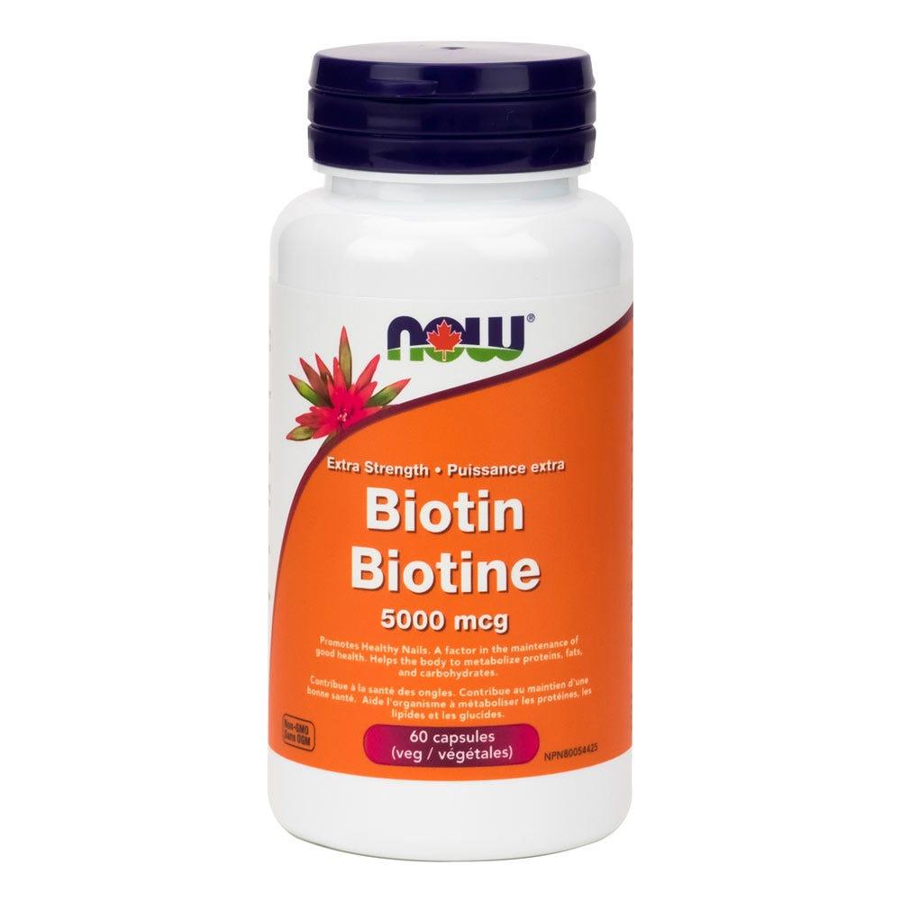 now High Potency Biotin 5000 mcg - 60 Veg Capsules